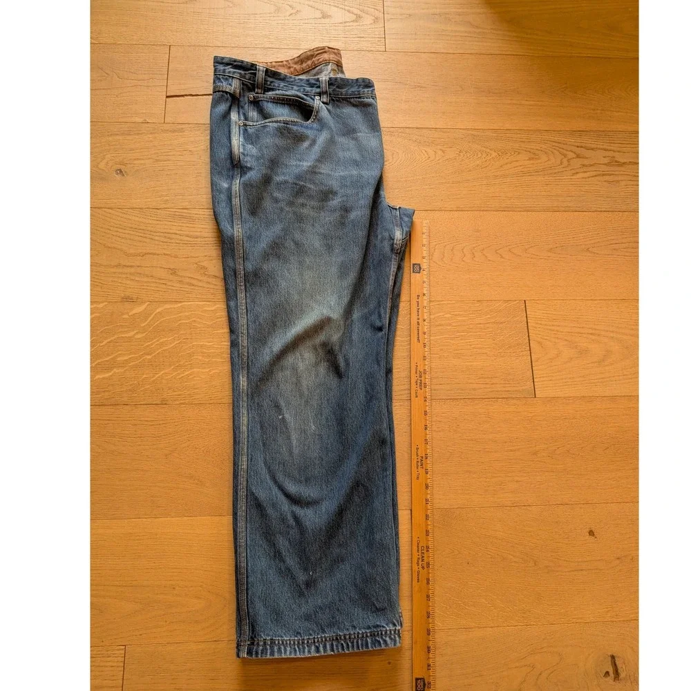 Duluth Trading Co. Denim Ballroom Jeans Relaxed Fit Carpenter‎ Style 46x32
